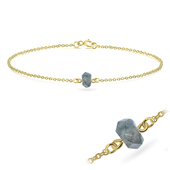 Gold Plated Labradorite Silver Bracelet BRS-421-GP